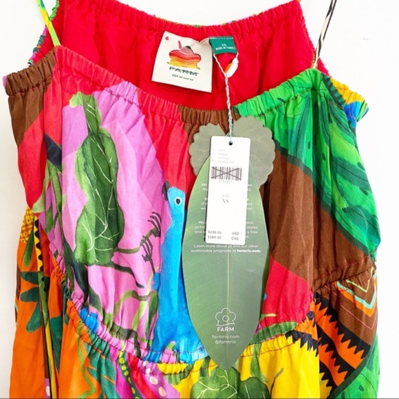 Anthropologie Farm Rio Palila Fringed Midi Dress - Picture 7 of 8